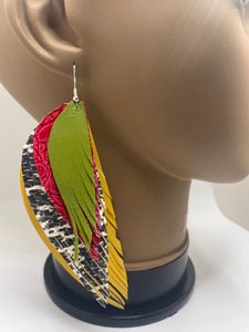 Leather Earrings Handmade Nandi Reveal