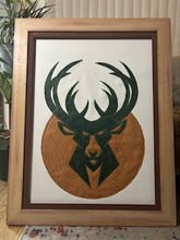 Load image into Gallery viewer, Framed ART leather and wood "Fear the Dear MKE"
